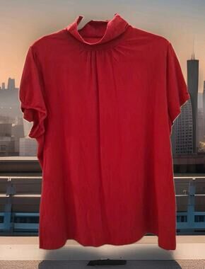 Studio Works Red Mock Neck Top size 2X